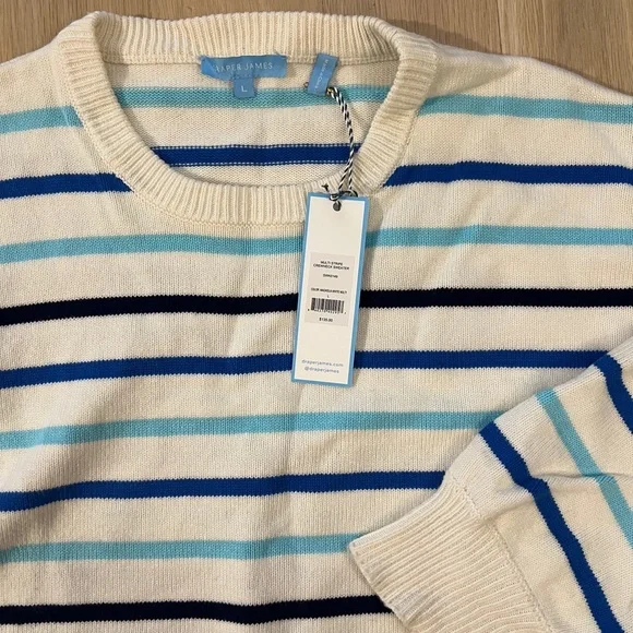Draper James Striped Crewneck Sweater La Ligne Marin Style Reese Witherspoon - Picture 5 of 5